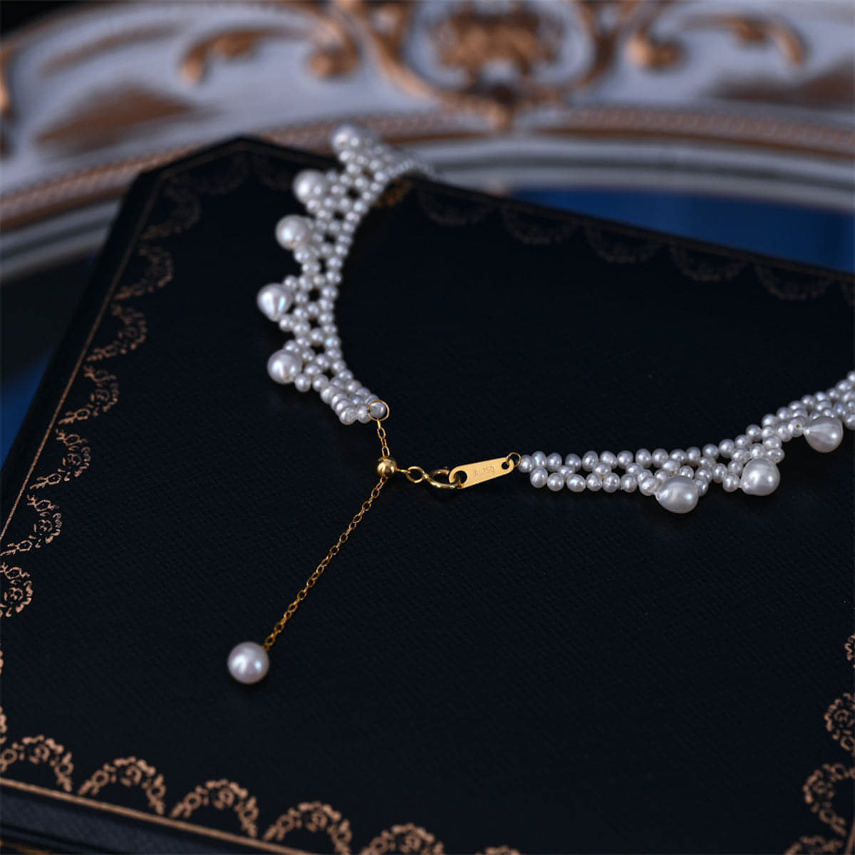 LuxeJewels™ South Sea Pearl Necklace with 18K Gold Accent | Ocean Royalty