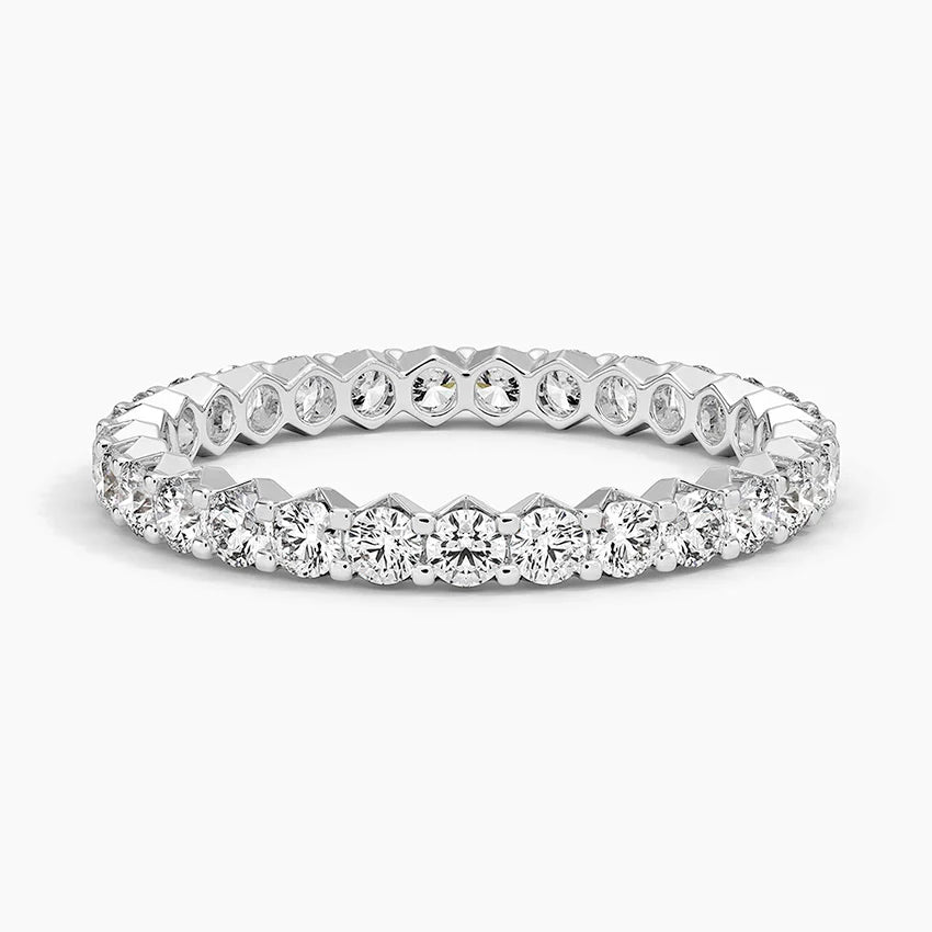 5ct Lab Diamond Eternity Band | Oval Shared Prong | IGI Certified | 10K Gold