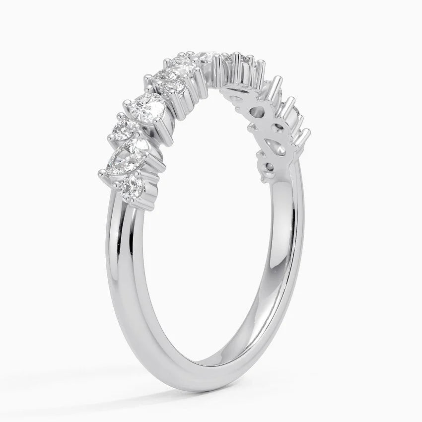 2ct Lab Diamond Ring | Pear & Round Cluster | IGI Certified | 10K Gold