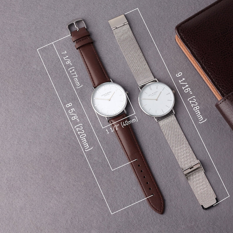 Custom Engraved Watch for Him | Personalized Anniversary & Wedding Gift
