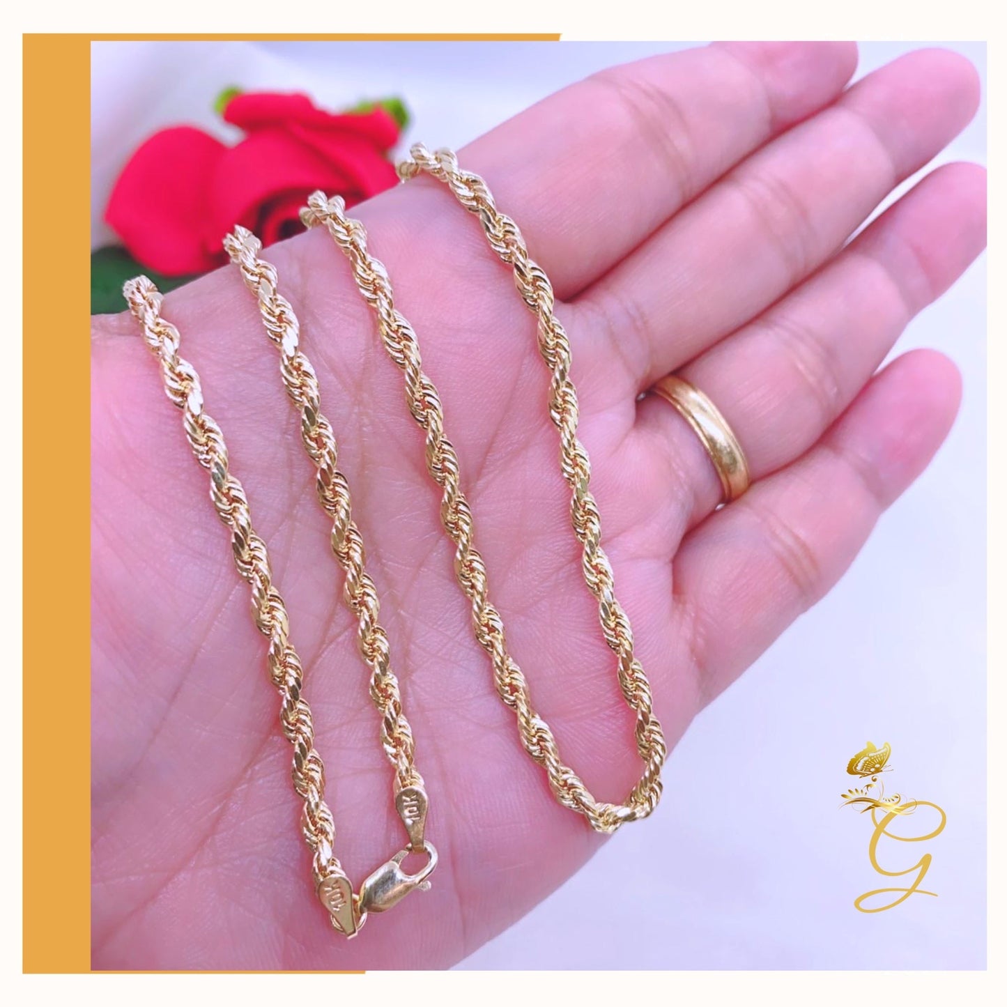 10K Gold Rope Chain 24" | 3.06MM | Classic Luxury Necklace