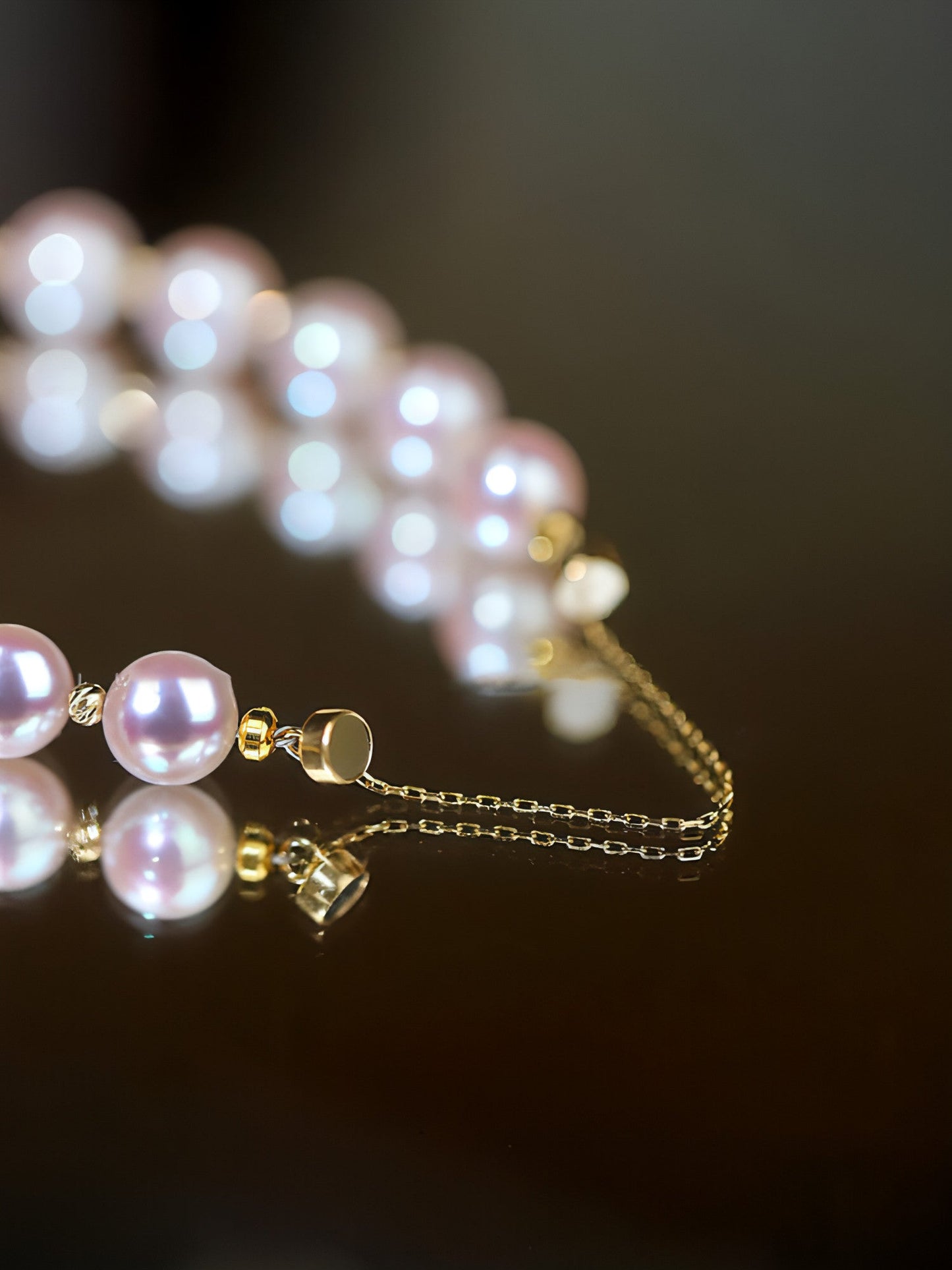 Blue Rose Laser 18K Gold Pearl Elegance Bracelet | Artisan Luxury