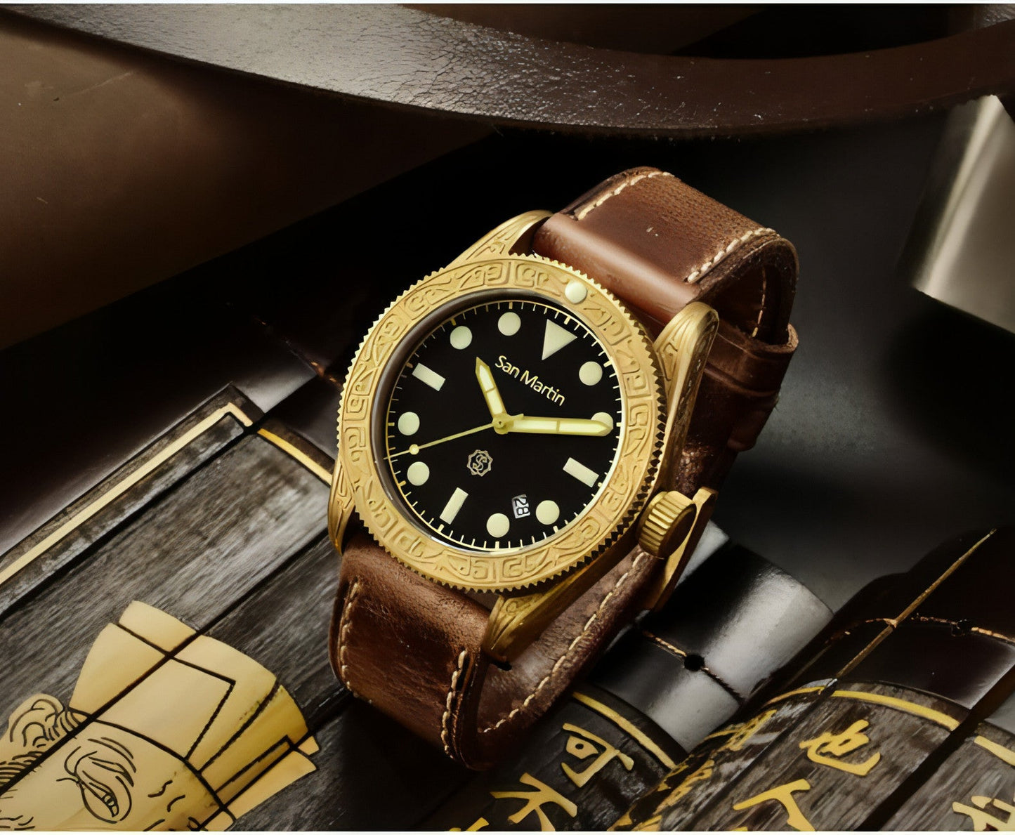 San Martin™ Bronze Diver Automatic 200M | Professional Luxury Diver