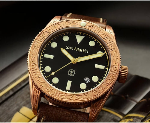 San Martin™ Bronze Diver Automatic 200M | Professional Luxury Diver