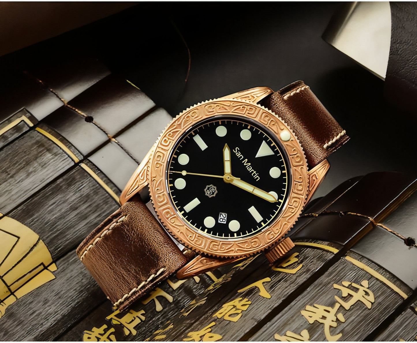 San Martin™ Bronze Diver Automatic 200M | Professional Luxury Diver