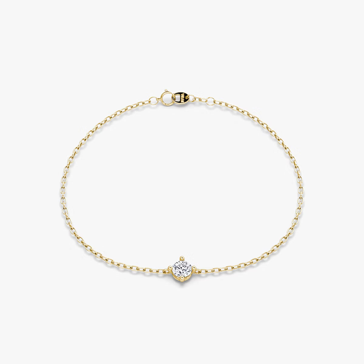 0.10ct Lab Diamond Solitaire Bracelet | IGI Certified DEF VS | 10K Gold