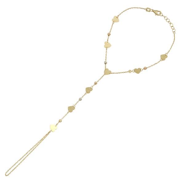 Adjustable Finger Chain Bracelet | 14K Solid Gold