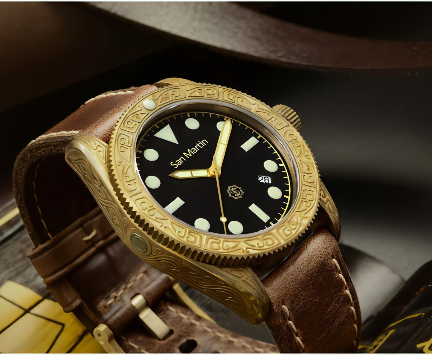 San Martin™ Bronze Diver Automatic 200M | Professional Luxury Diver