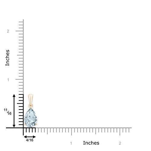 Pear-Cut Aquamarine Solitaire Pendant | 14K Gold | March Birthstone