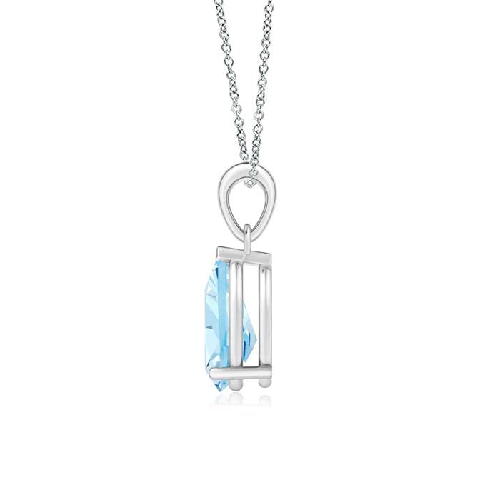Pear-Cut Aquamarine Solitaire Pendant | 14K Gold | March Birthstone