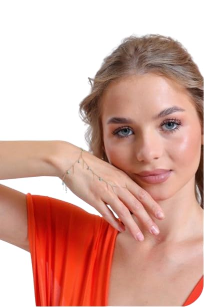 Adjustable Finger Chain Bracelet | 14K Solid Gold