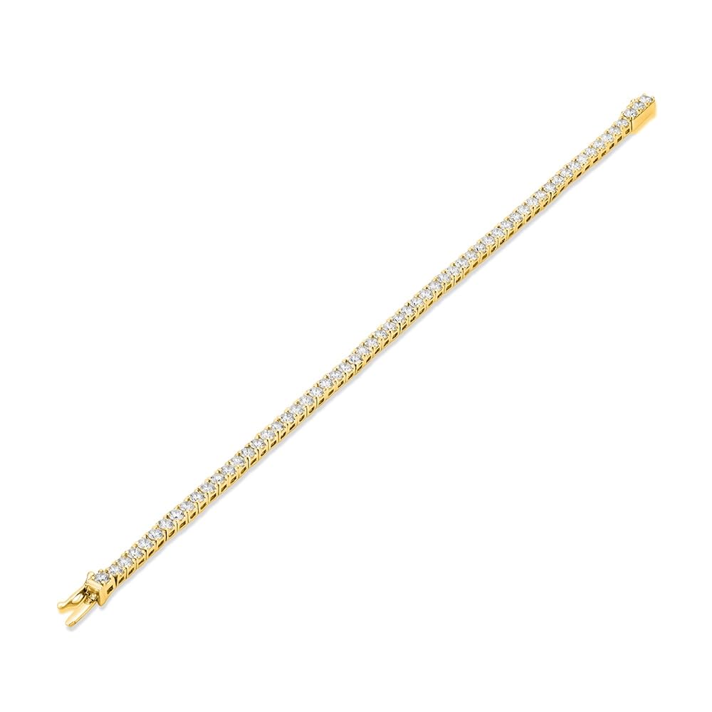 Lab-Grown Diamond Tennis Bracelet | 5–10 Carat | 14K Yellow Gold