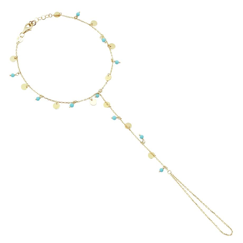 Adjustable Finger Chain Bracelet | 14K Solid Gold