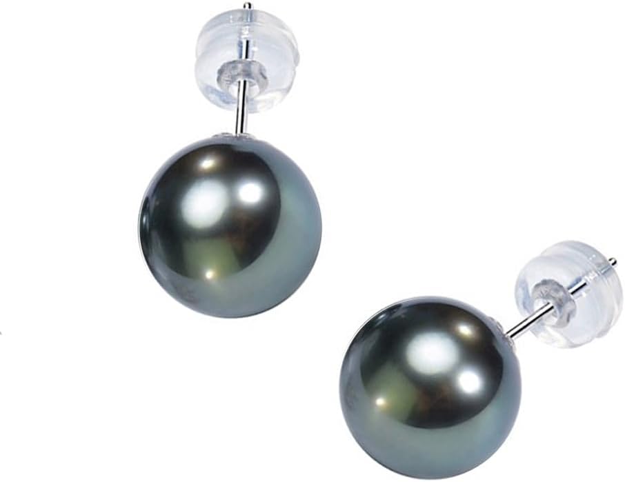 Gifts for Wife Women - Tahitian-Black-Pearls-Earrings for Wedding Anniversary Gfits Jewelry, Birthday Gift for Women, Christmas, Mother's Day & Valentine's Day Gifts for Her