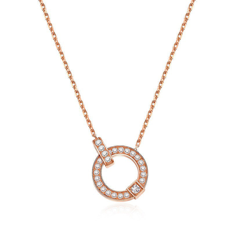 18K Gold Diamond Clavicle Necklace | Minimalist Luxury
