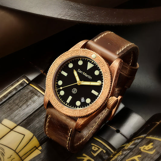 San Martin™ Bronze Diver Automatic 200M | Professional Luxury Diver