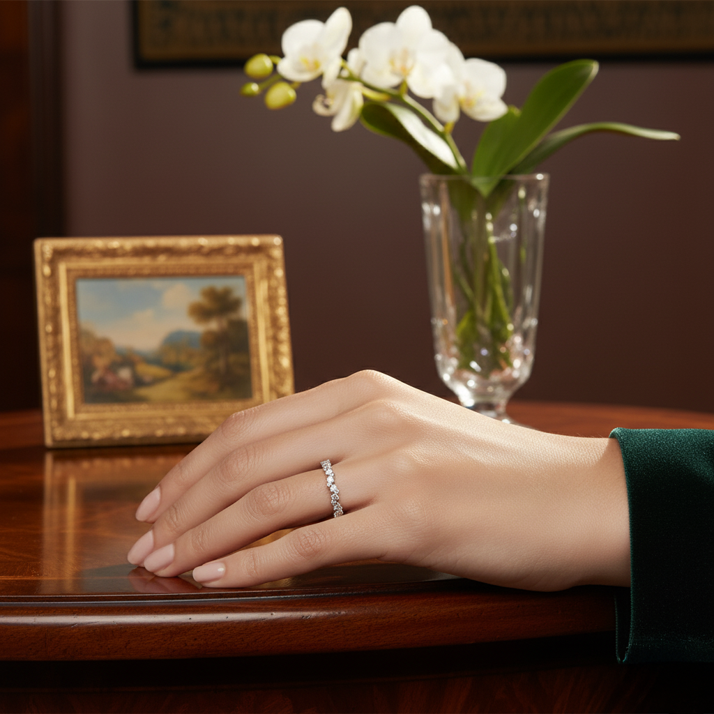 2ct Lab Diamond Ring | Pear & Round Cluster | IGI Certified | 10K Gold