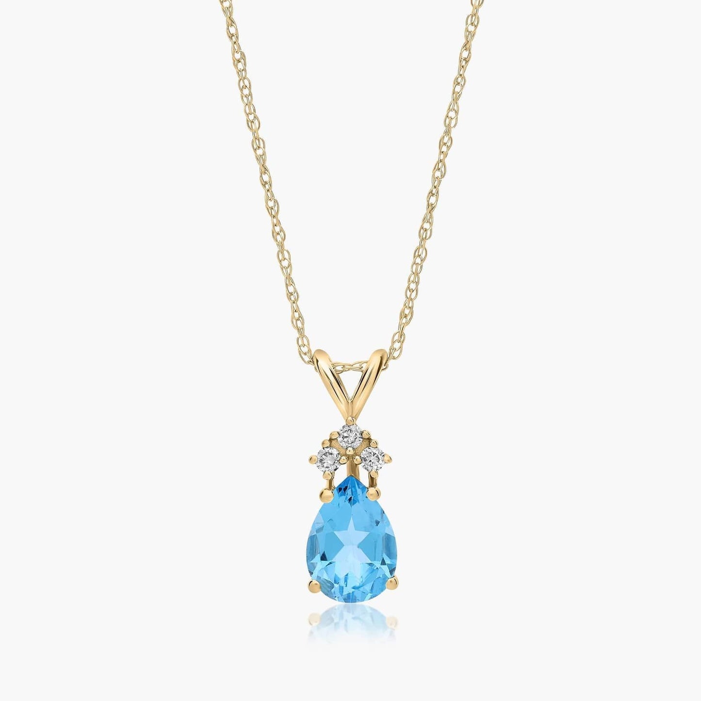 2.3ct Lab Diamond Pendant | Fancy Vivid Blue Center | IGI Certified | 10K Gold