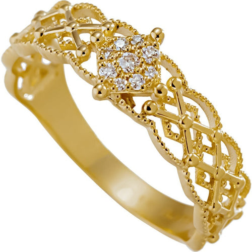 Pure 18K Gold Wide Fashion Ring | Jinrege Light Luxury Collection