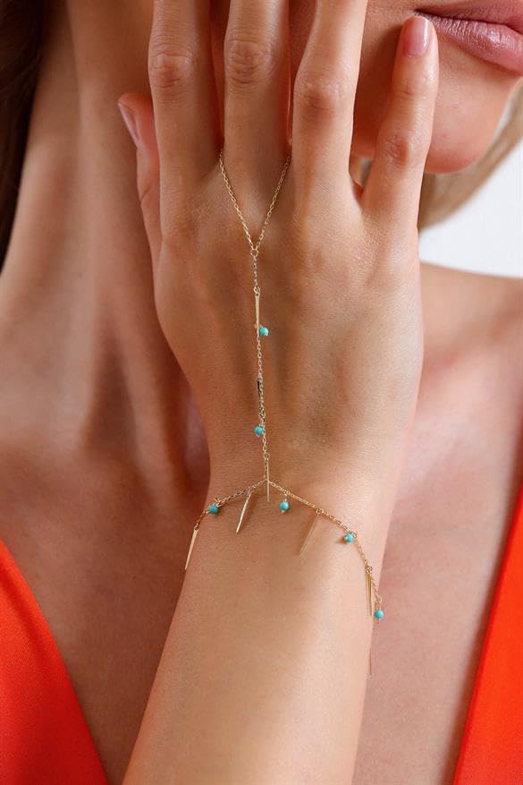 Adjustable Finger Chain Bracelet | 14K Solid Gold