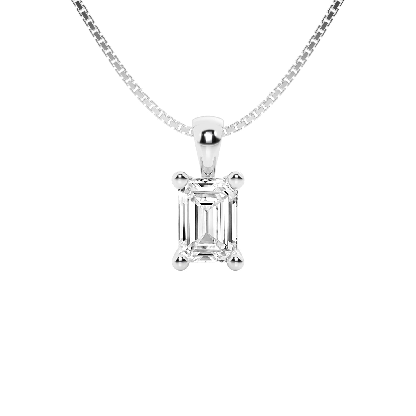 Lab-Grown Diamond Solitaire Pendant Necklace | 3 Carat | 14K Gold | IGI Certified