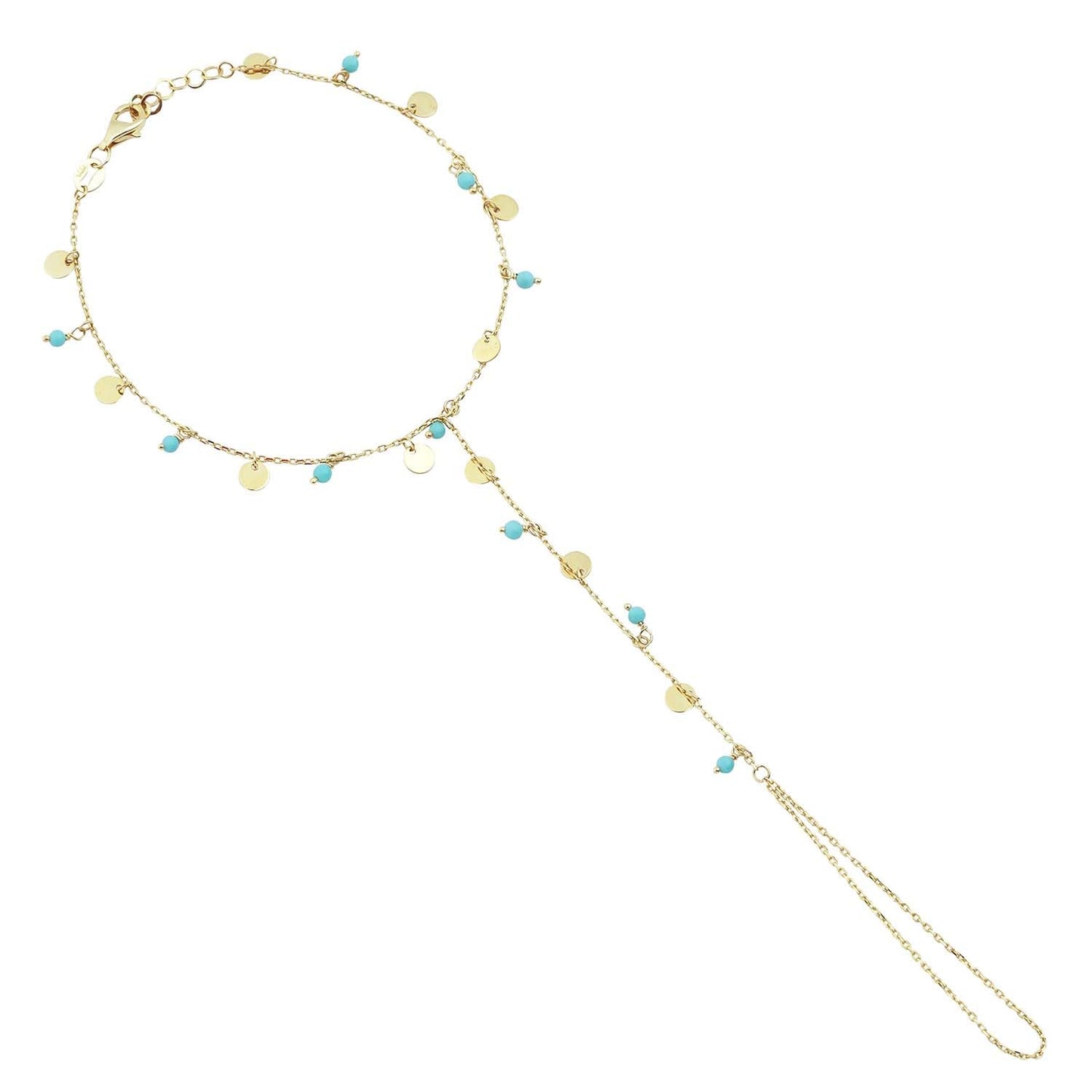Adjustable Finger Chain Bracelet | 14K Solid Gold