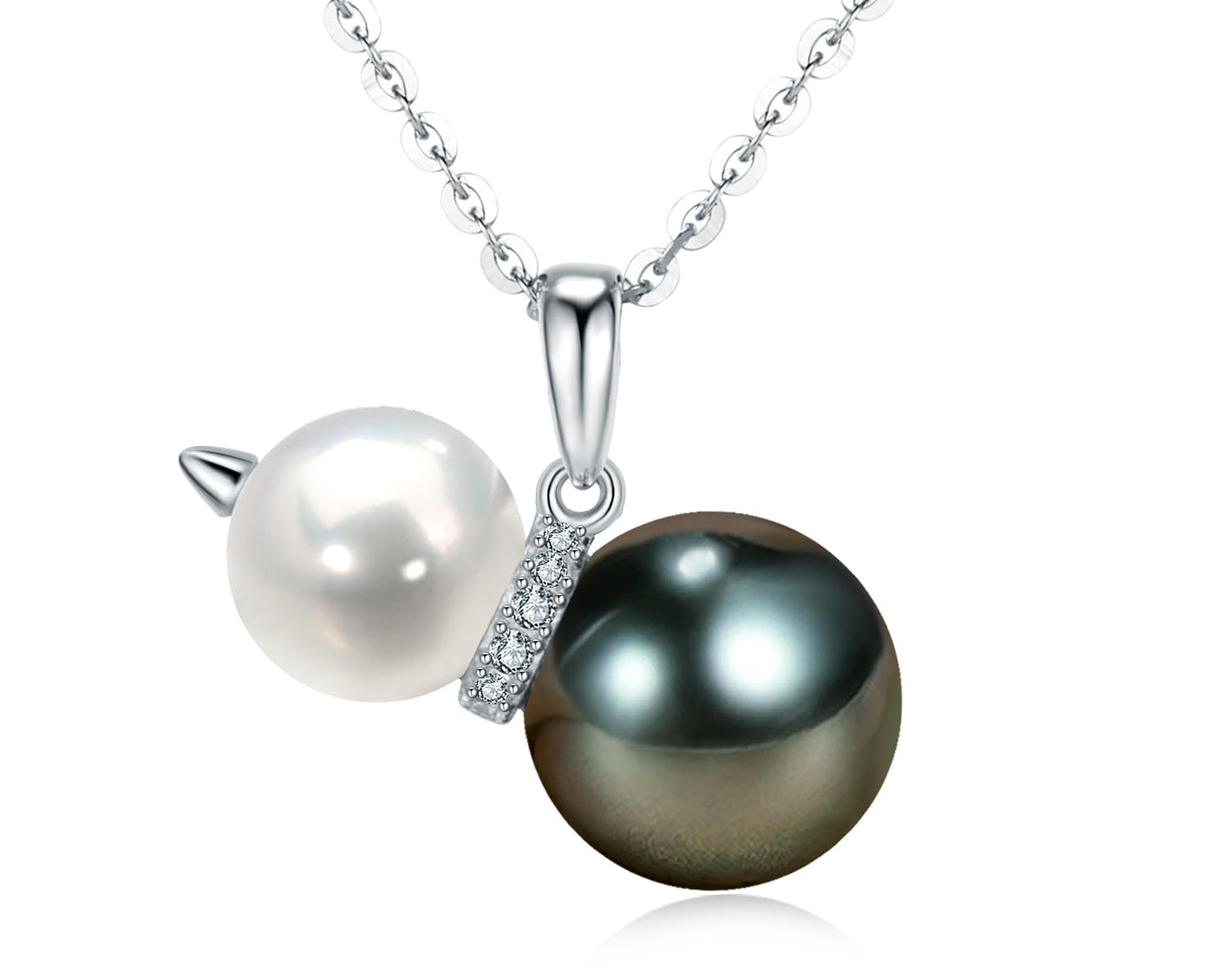 Gifts for Women-Wife- Real Tahitian-Pearl-Necklace, Birthday Anniversary Valentines Gifts For Her Wife Christmas - Mother's Day Gift for Mom - Companion Necklace For Women Luxury Fine Jewelry