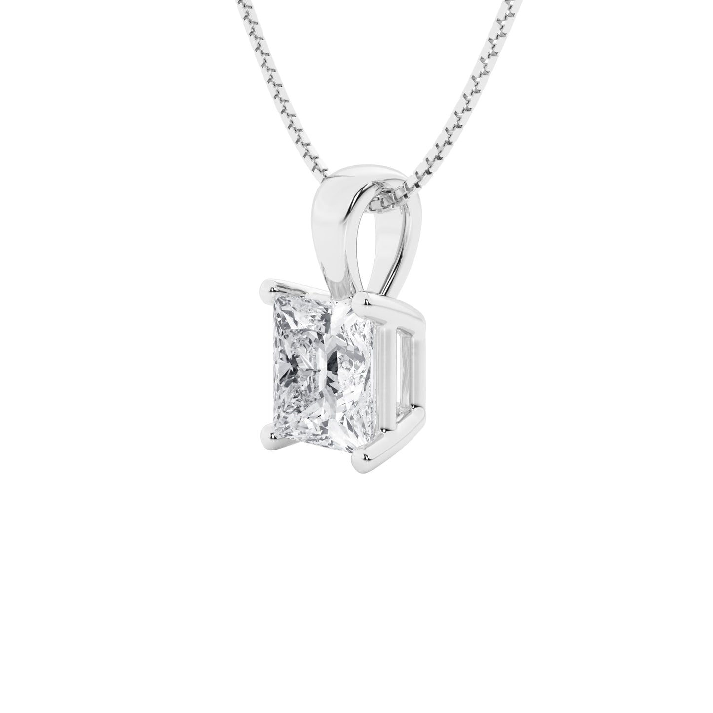 Lab-Grown Diamond Solitaire Pendant Necklace | 3 Carat | 14K Gold | IGI Certified