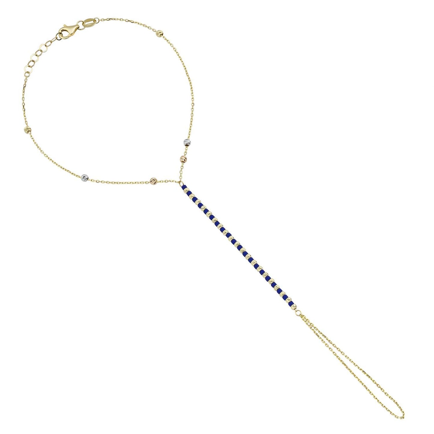 Adjustable Finger Chain Bracelet | 14K Solid Gold
