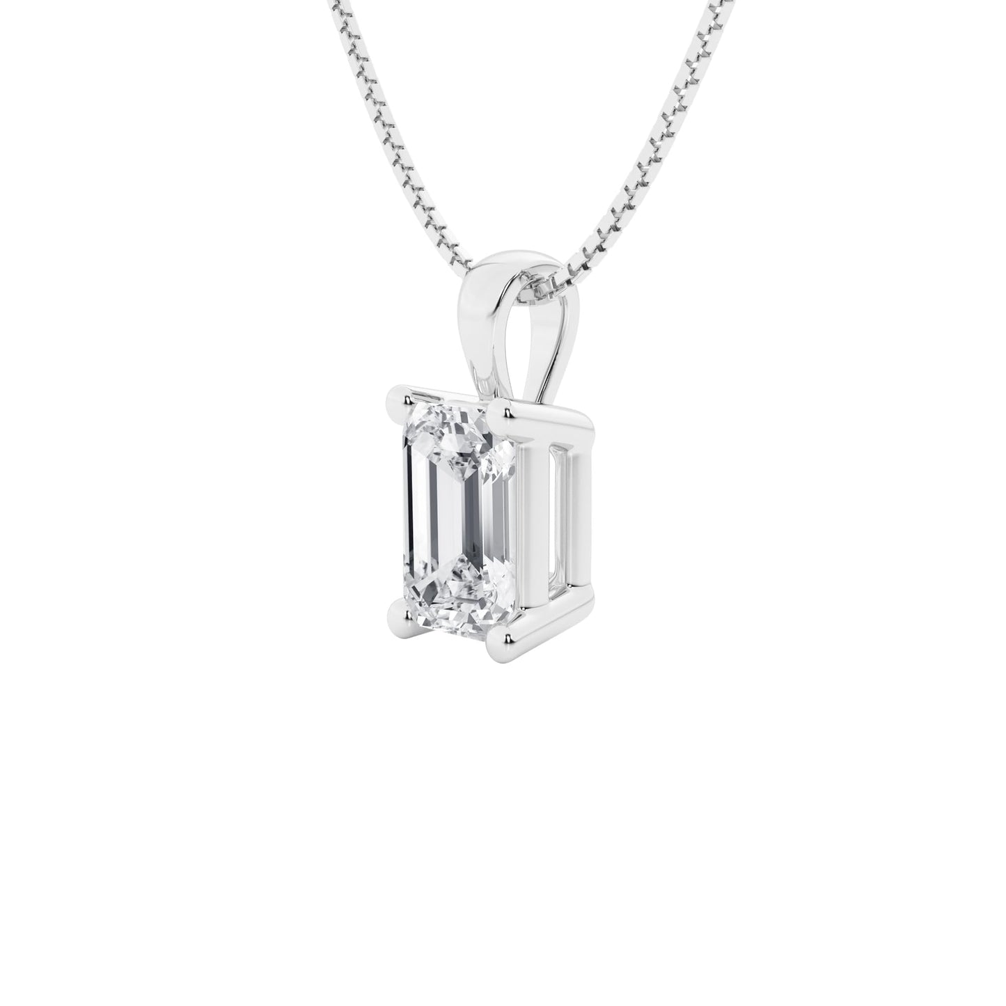 Lab-Grown Diamond Solitaire Pendant Necklace | 3 Carat | 14K Gold | IGI Certified