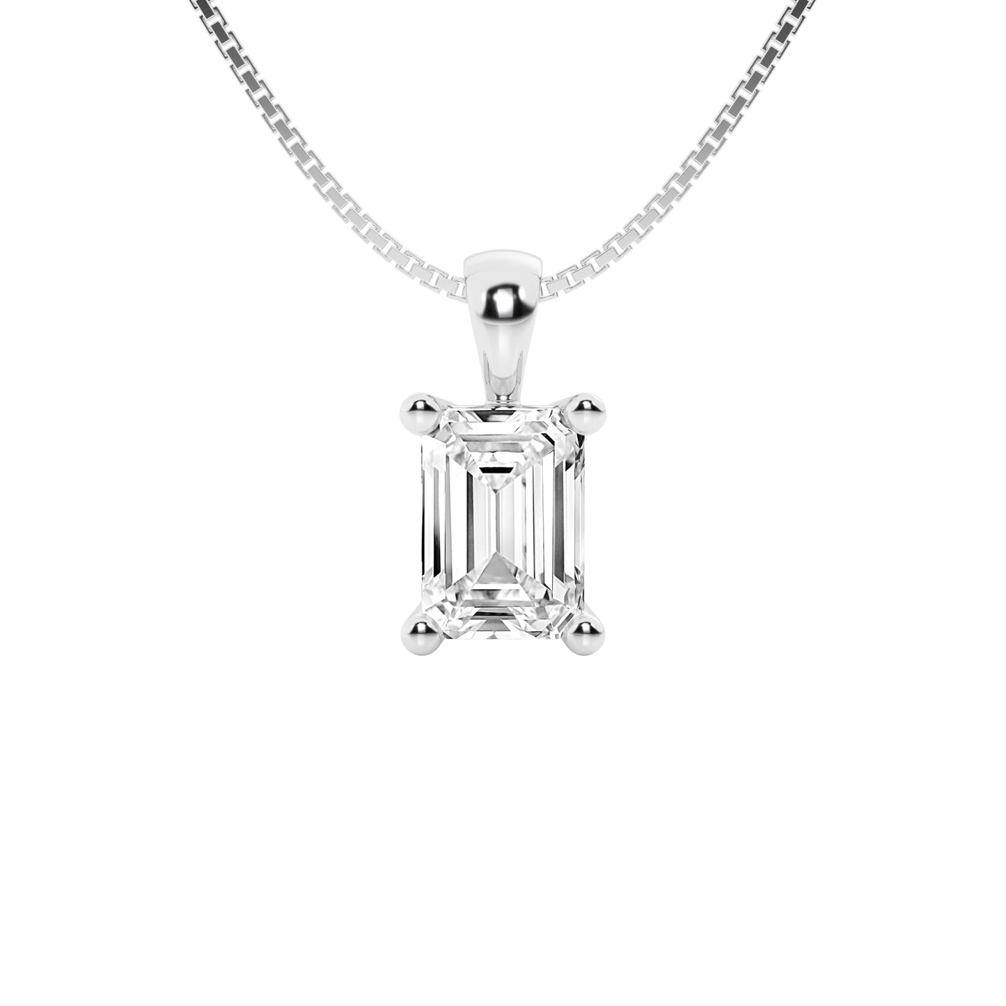 Lab-Grown Diamond Solitaire Pendant Necklace | 3 Carat | 14K Gold | IGI Certified