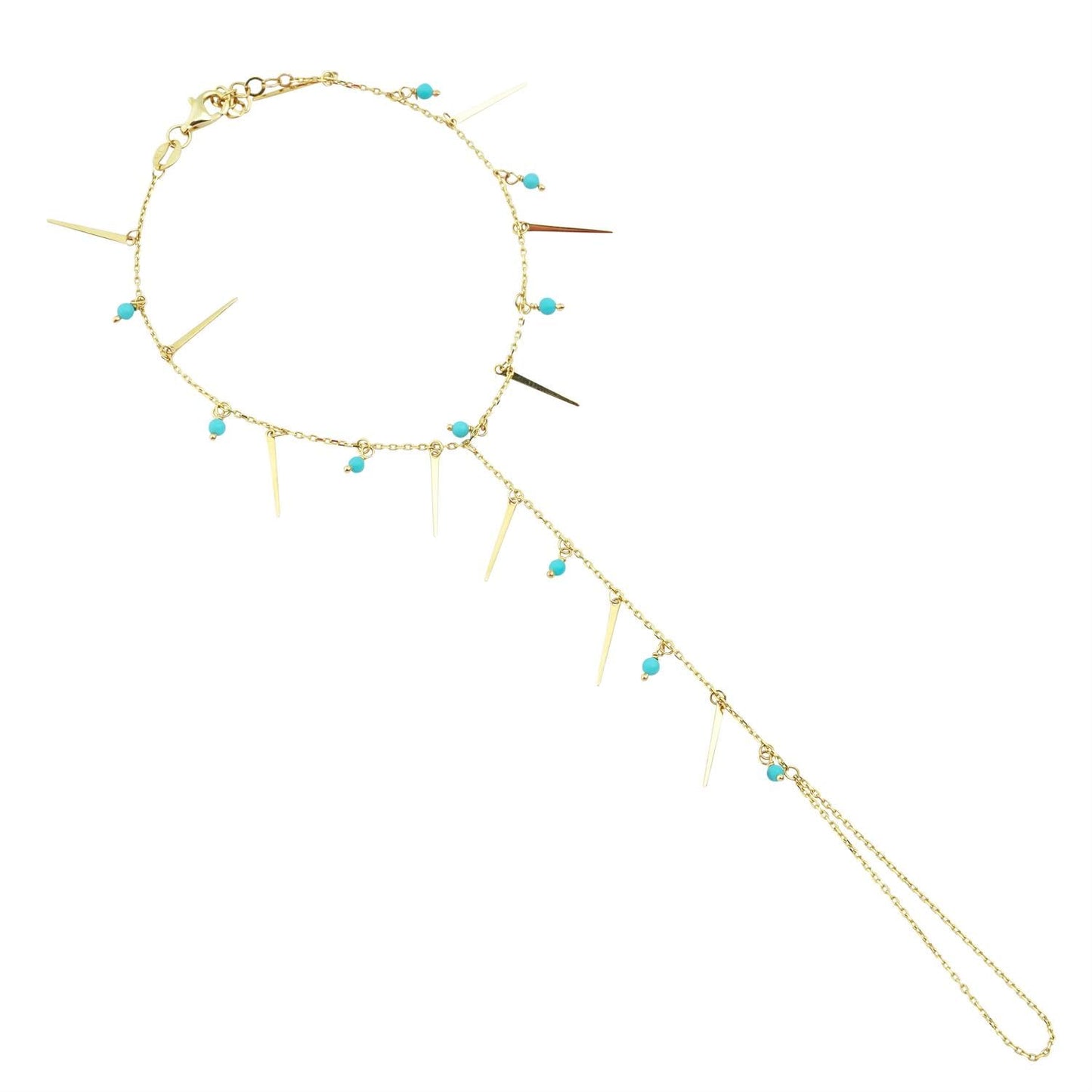 Adjustable Finger Chain Bracelet | 14K Solid Gold