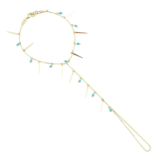 Adjustable Finger Chain Bracelet | 14K Solid Gold