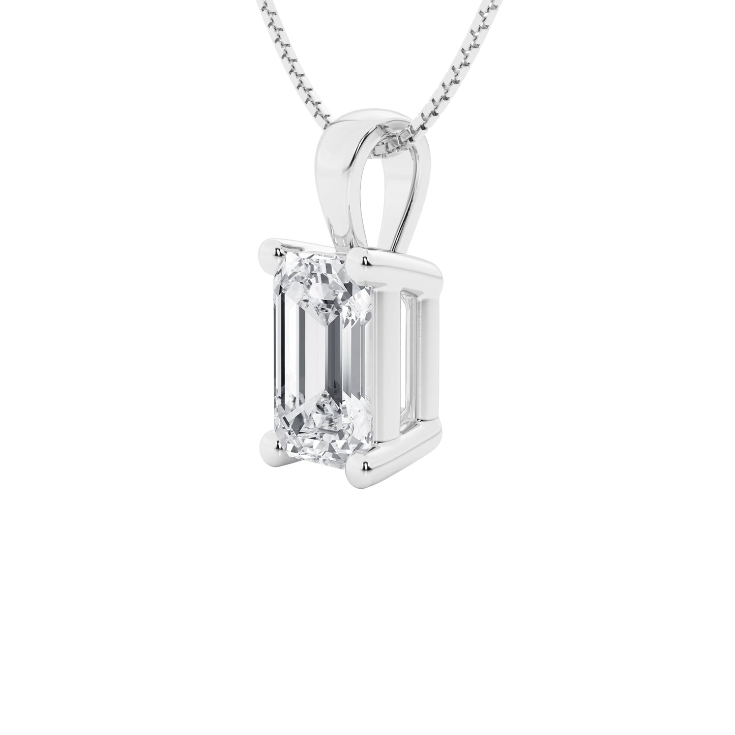 Lab-Grown Diamond Solitaire Pendant Necklace | 3 Carat | 14K Gold | IGI Certified
