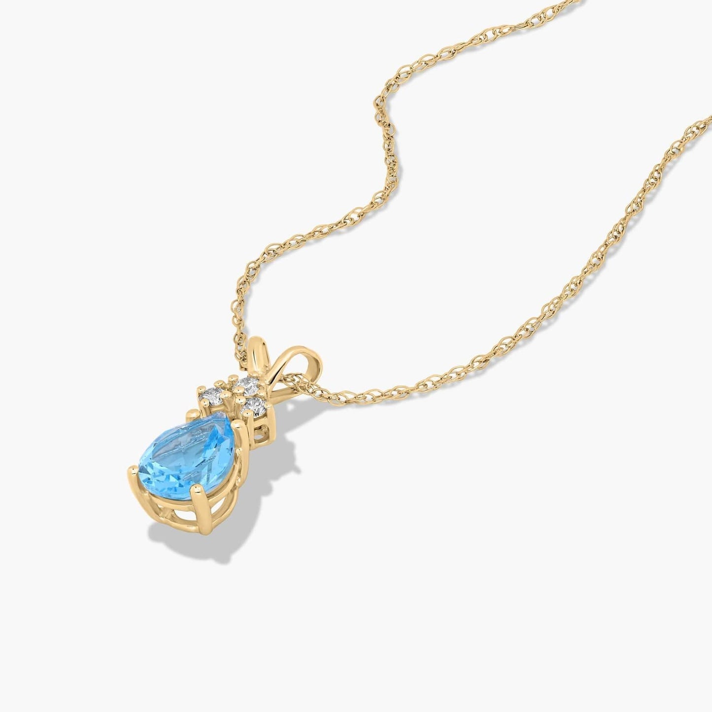 2.3ct Lab Diamond Pendant | Fancy Vivid Blue Center | IGI Certified | 10K Gold