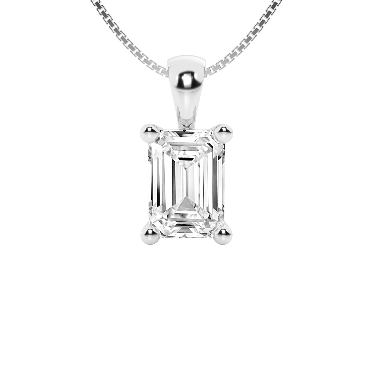 Lab-Grown Diamond Solitaire Pendant Necklace | 3 Carat | 14K Gold | IGI Certified