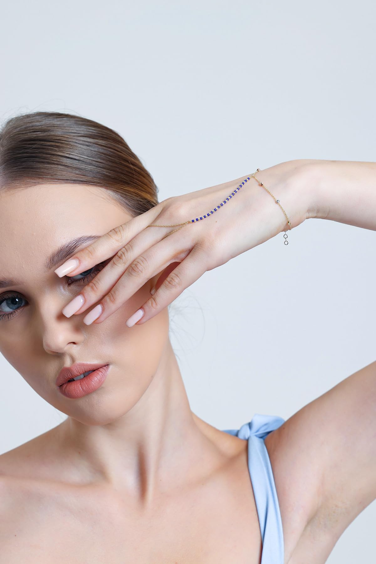 Adjustable Finger Chain Bracelet | 14K Solid Gold