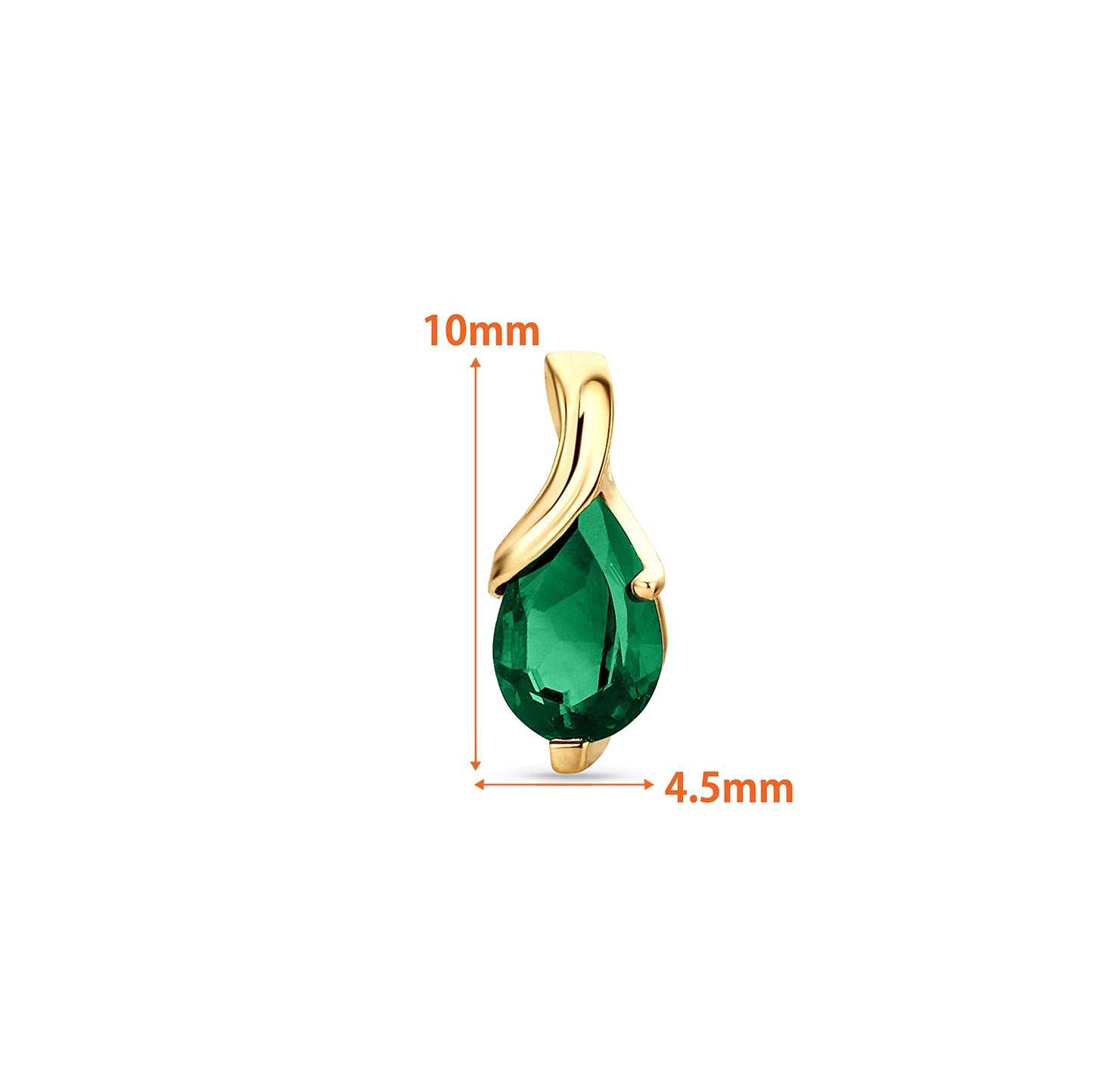 Orovi 0.40Inch 14K Gold Earrings for Women in 14K White Gold/Yellow Gold 585 with Pear-Shape Rubies/Sapphires/Emeralds/Blue Topaz/Amethysts Gemstones, Handmade Jewelry for Women, Dangle Earrings
