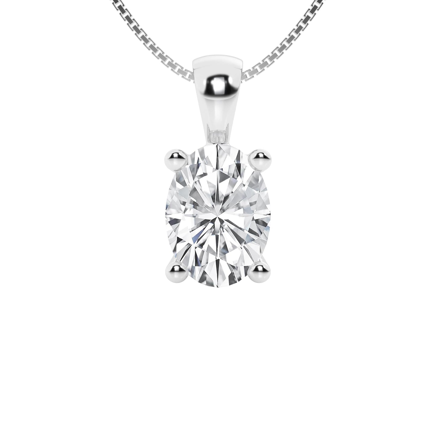 Lab-Grown Diamond Solitaire Pendant Necklace | 3 Carat | 14K Gold | IGI Certified