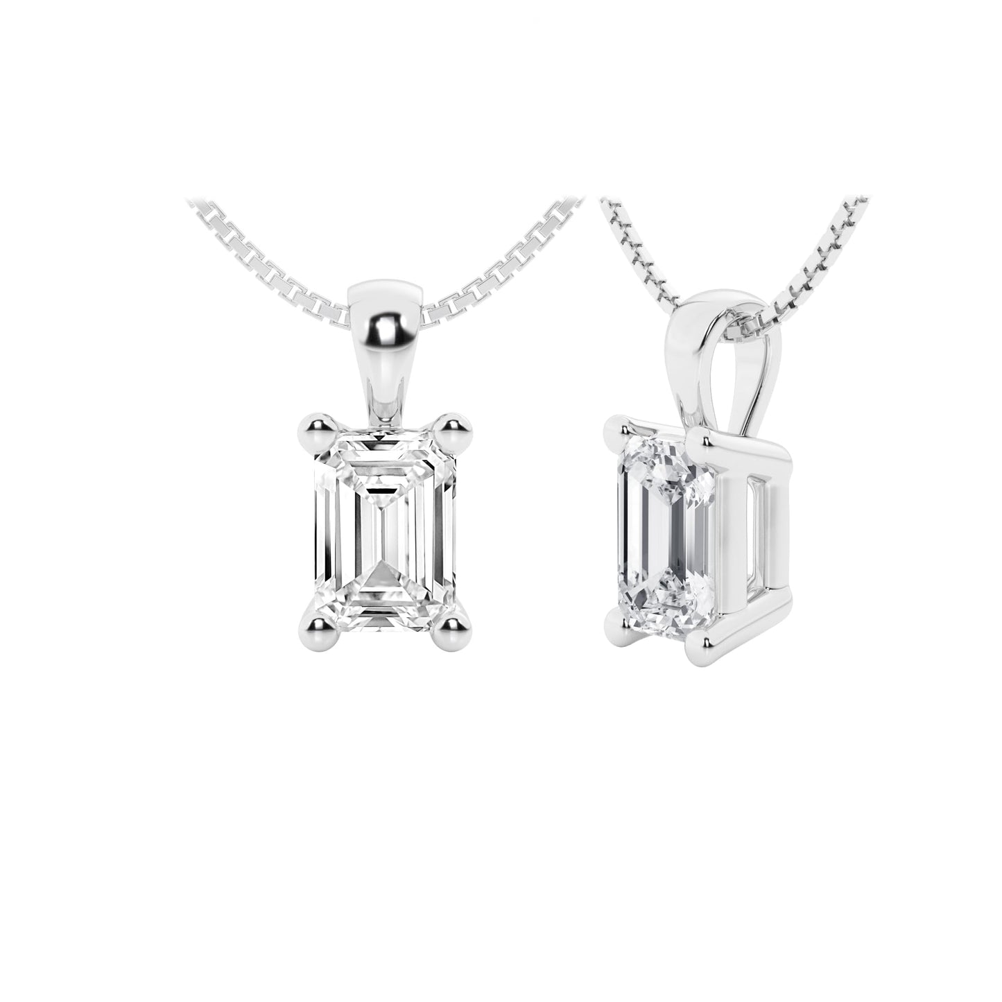 Lab-Grown Diamond Solitaire Pendant Necklace | 3 Carat | 14K Gold | IGI Certified