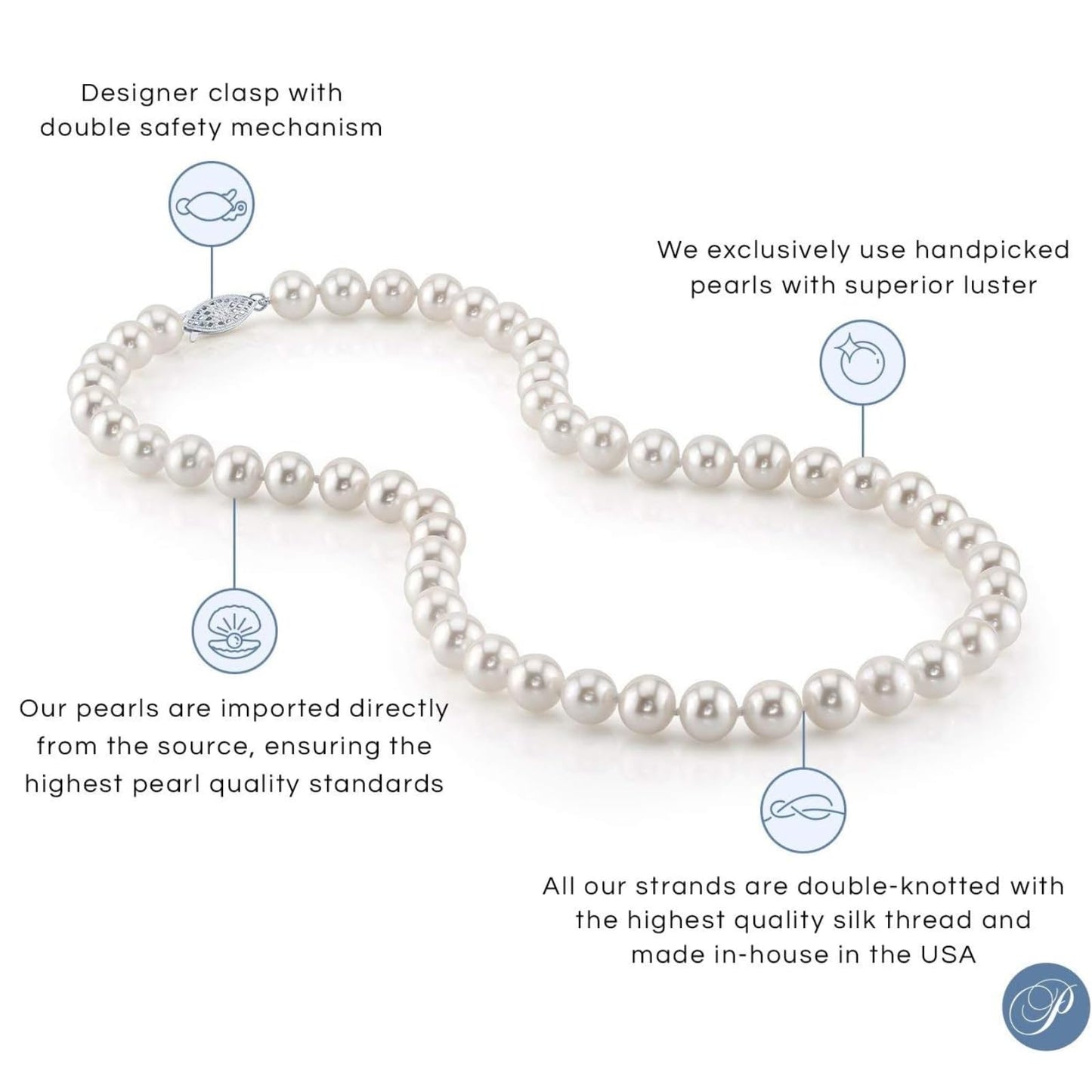 The Pearl Source 14K Gold Pearl Jewelry Set for Women - Freshwater Pearl Necklace and Earring Set with Pearl Bracelet | Genuine Cultured Pearls, Pearl Gifts for Christmas, Holidays and Anniversary - SM