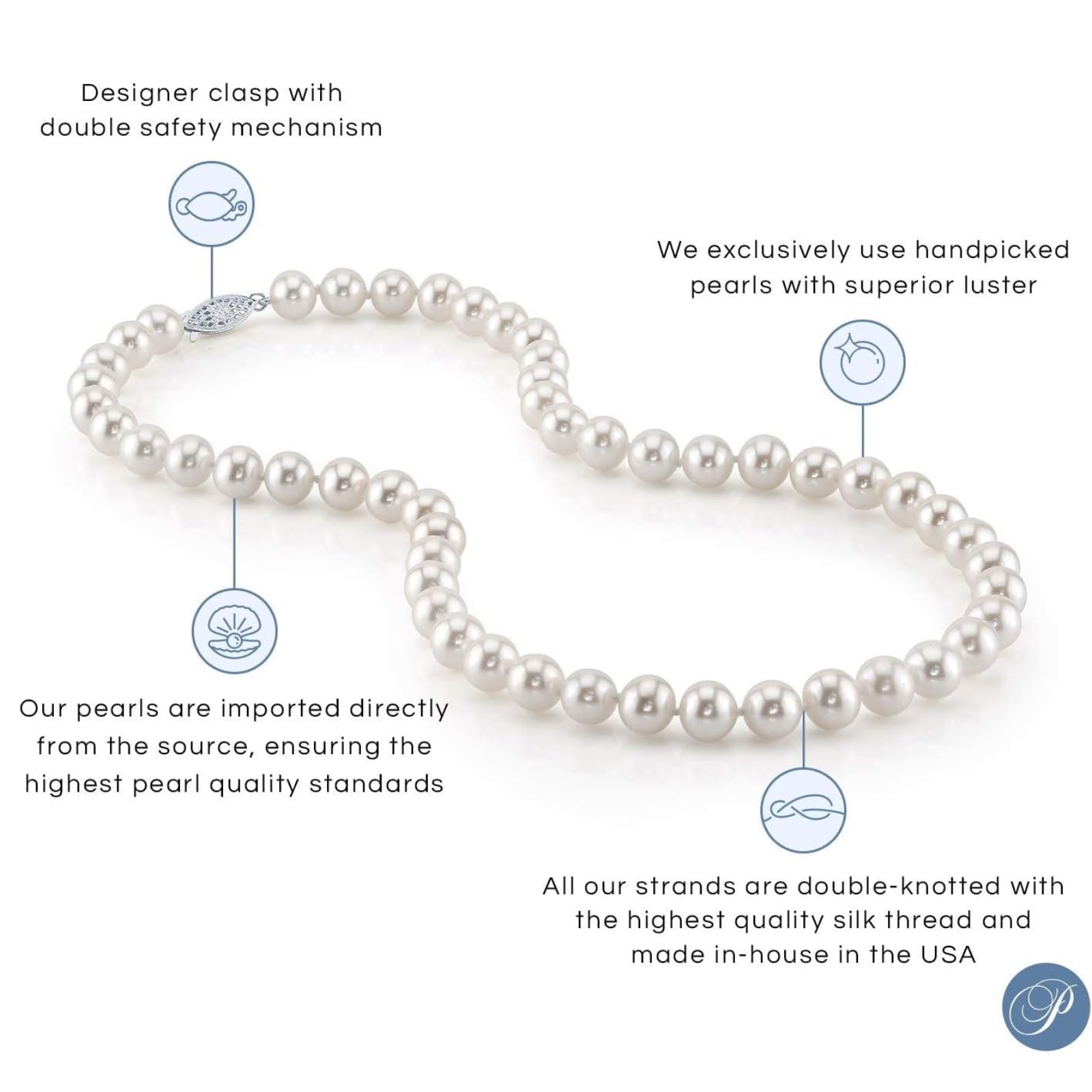 The Pearl Source 14K Gold Pearl Jewelry Set for Women - Freshwater Pearl Necklace and Earring Set with Pearl Bracelet | Genuine Cultured Pearls, Pearl Gifts for Christmas, Holidays and Anniversary - SM