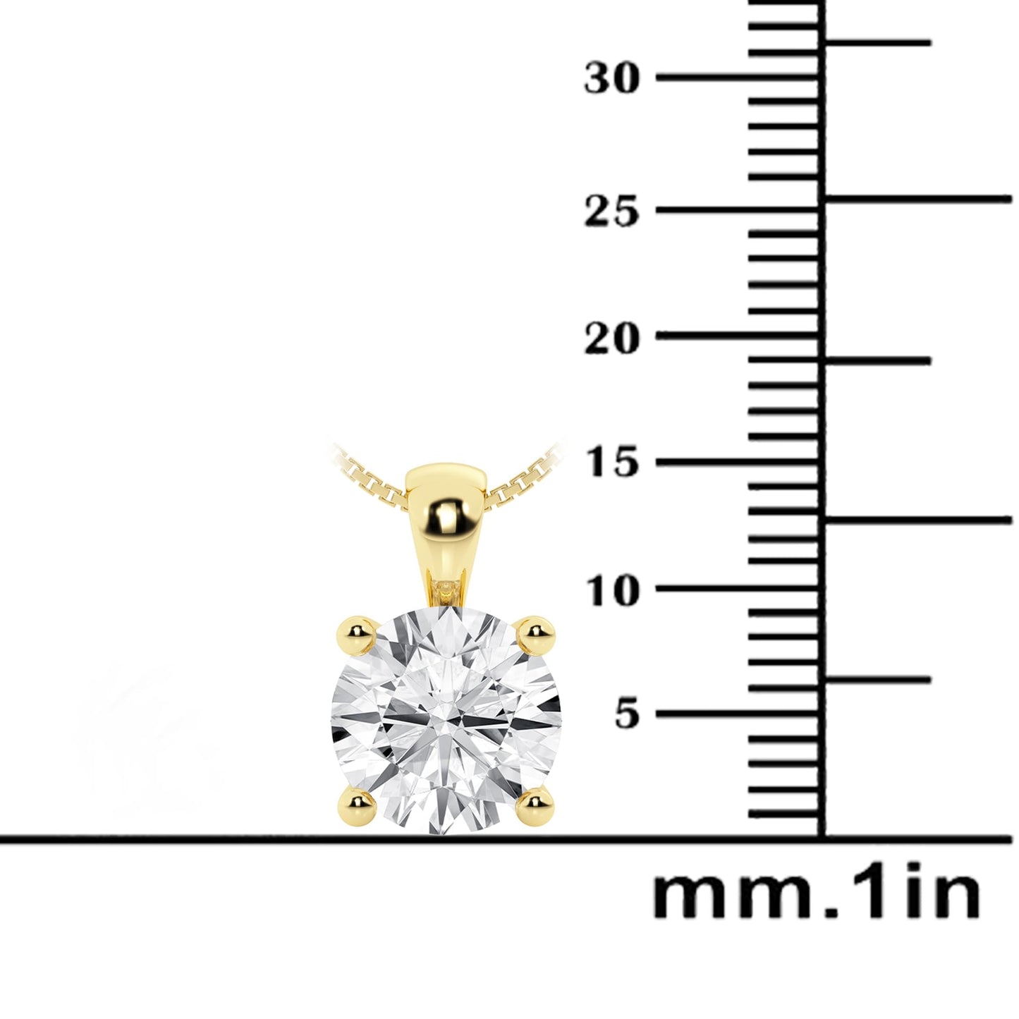 Lab-Grown Diamond Solitaire Pendant Necklace | 3 Carat | 14K Gold | IGI Certified