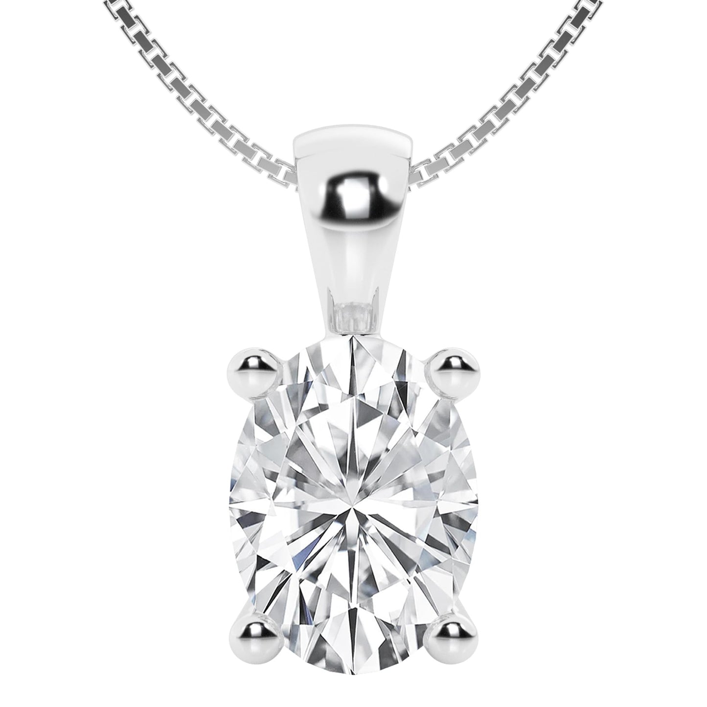 Lab-Grown Diamond Solitaire Pendant Necklace | 3 Carat | 14K Gold | IGI Certified
