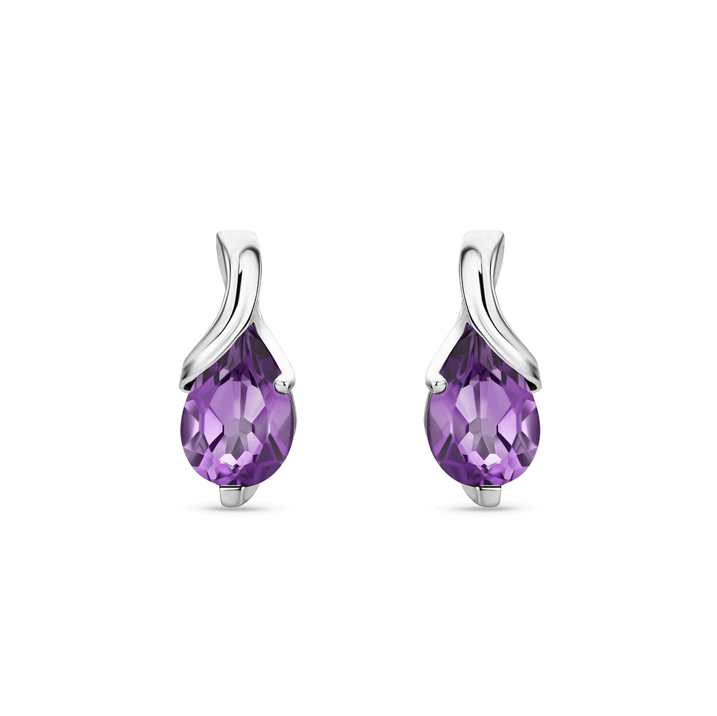 Orovi 0.40Inch 14K Gold Earrings for Women in 14K White Gold/Yellow Gold 585 with Pear-Shape Rubies/Sapphires/Emeralds/Blue Topaz/Amethysts Gemstones, Handmade Jewelry for Women, Dangle Earrings