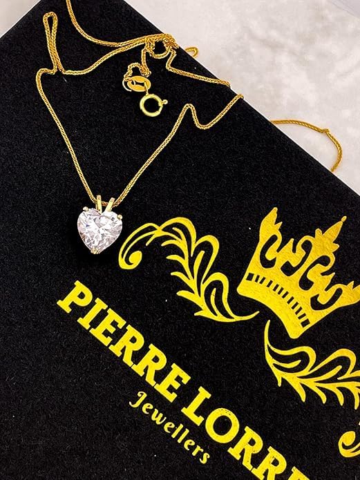 1.5ct Diamond Heart Necklace Pendant | 18K Yellow Gold - SM