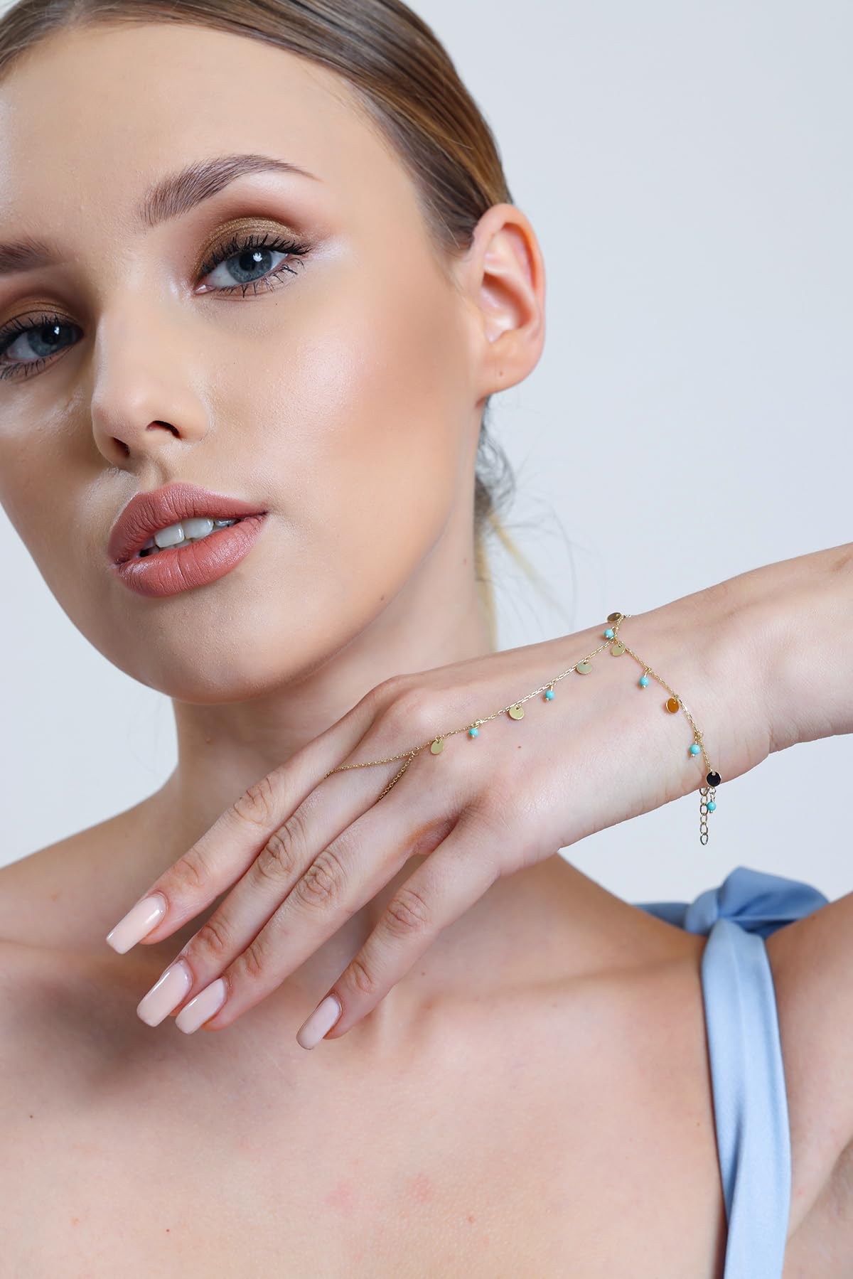 Adjustable Finger Chain Bracelet | 14K Solid Gold