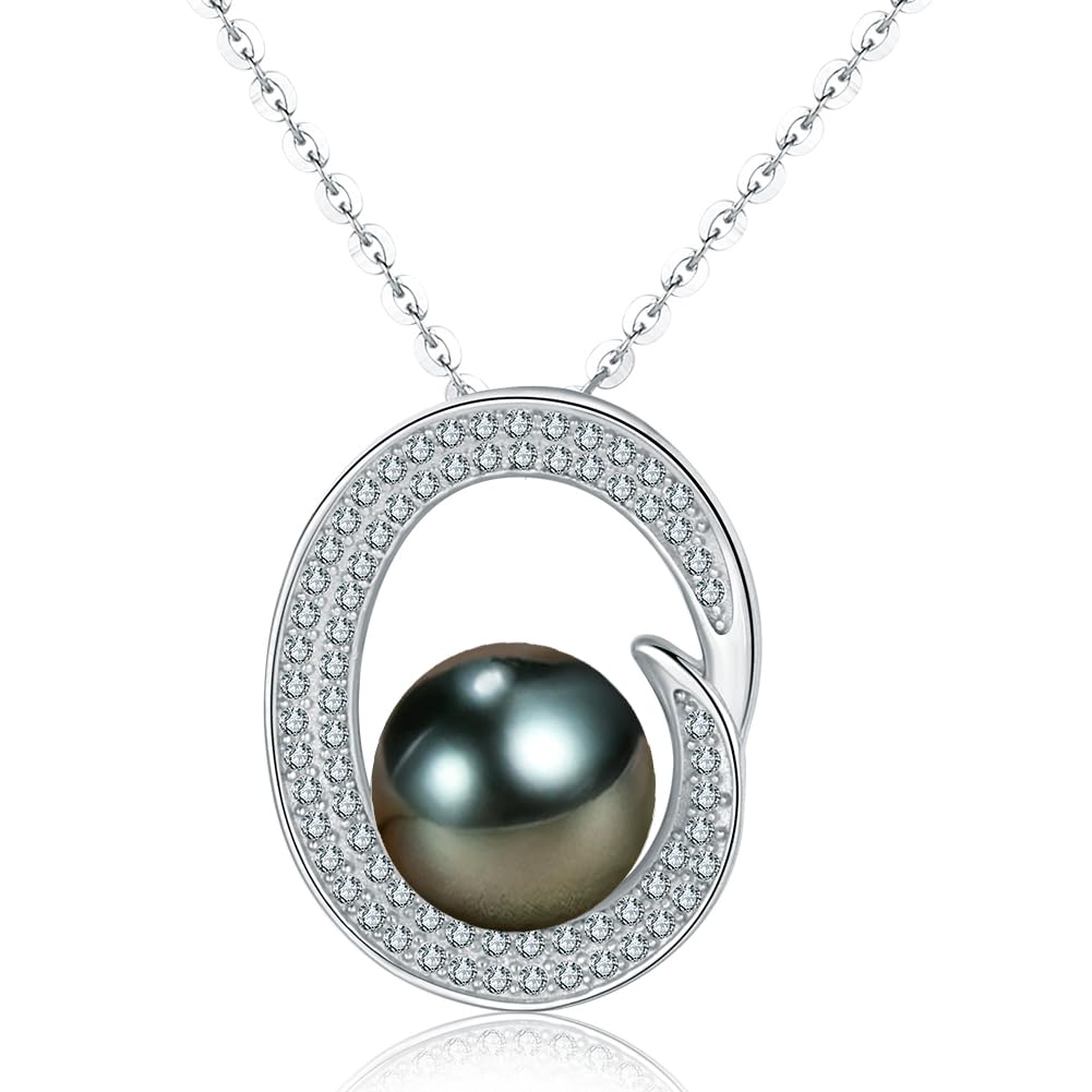 Gifts for Women-Wife- Real Tahitian-Pearl-Necklace, Birthday Anniversary Valentines Gifts For Her Wife Christmas - Mother's Day Gift for Mom - Companion Necklace For Women Luxury Fine Jewelry