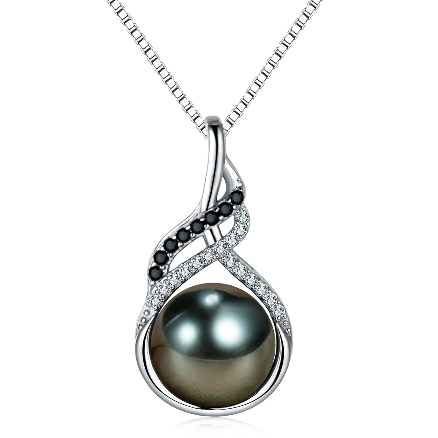 Gifts for Women-Wife- Real Tahitian-Pearl-Necklace, Birthday Anniversary Valentines Gifts For Her Wife Christmas - Mother's Day Gift for Mom - Companion Necklace For Women Luxury Fine Jewelry