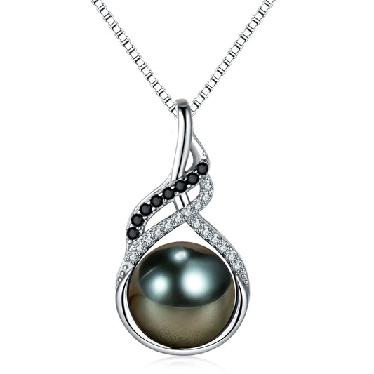 Gifts for Women-Wife- Real Tahitian-Pearl-Necklace, Birthday Anniversary Valentines Gifts For Her Wife Christmas - Mother's Day Gift for Mom - Companion Necklace For Women Luxury Fine Jewelry